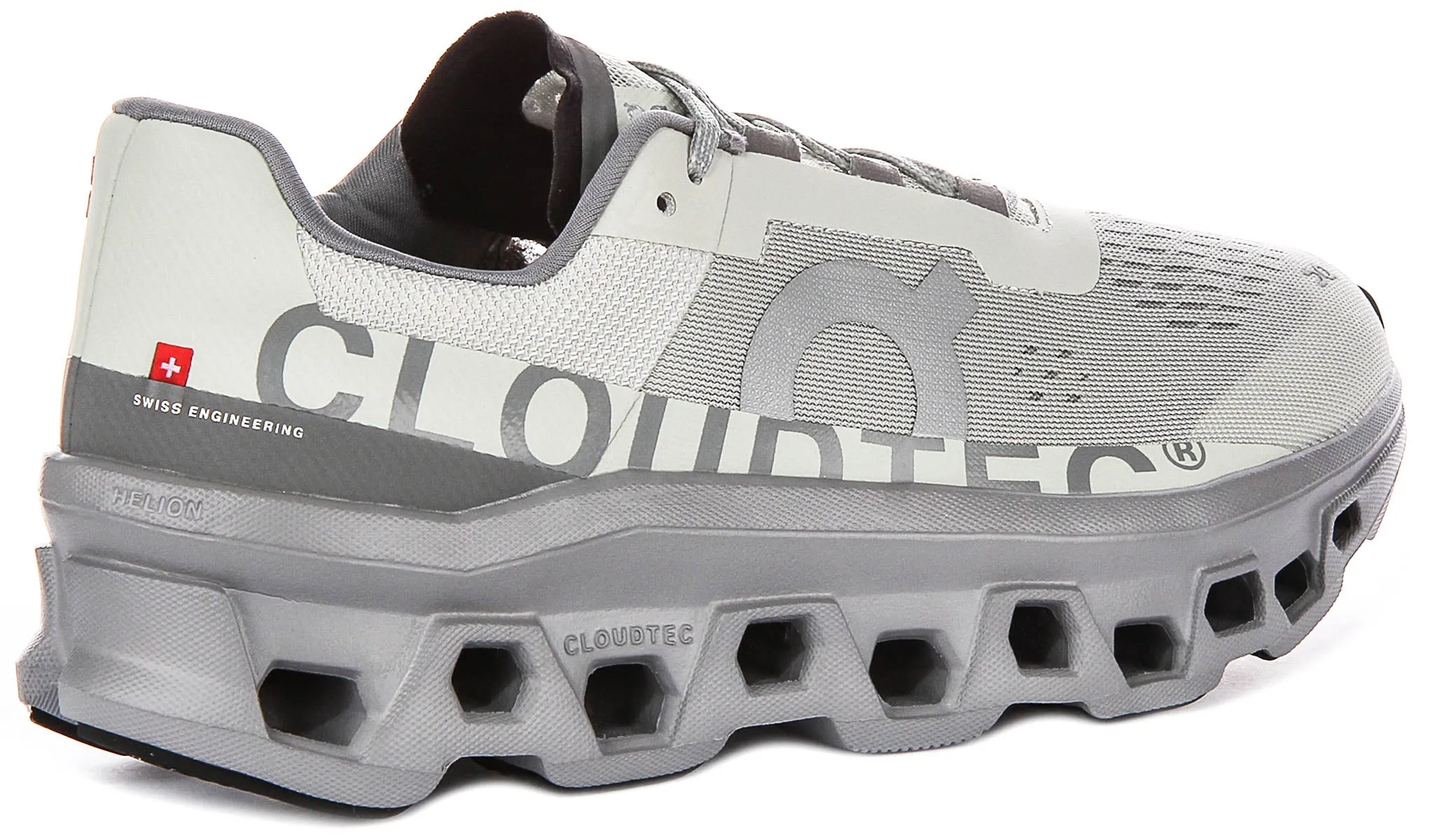 On Running Cloudmonster In Light Grey For Men Intense Support