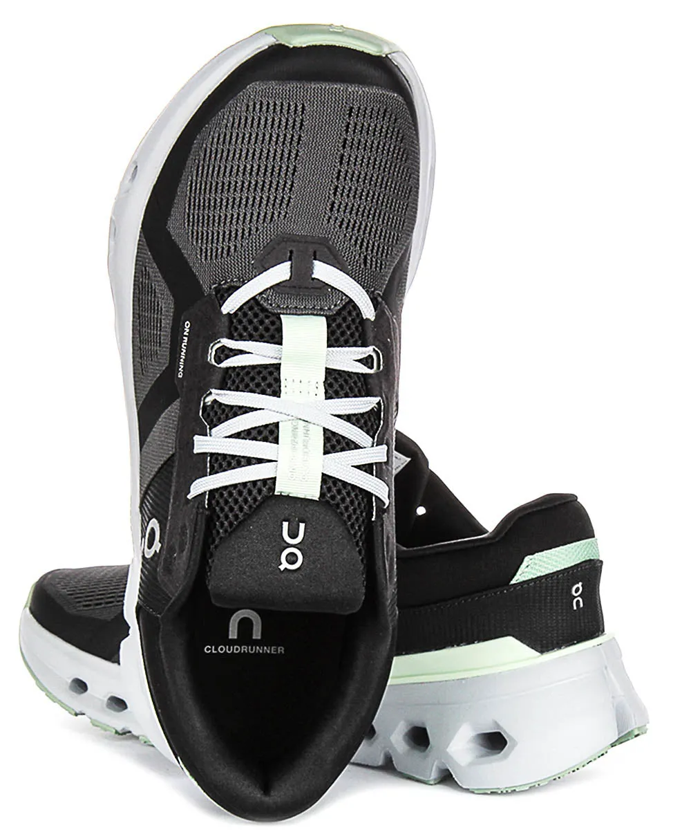 On Running Cloudrunner 2 In Black Grey For Women Smart Fit