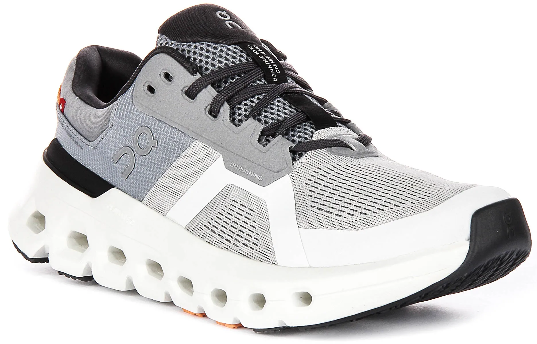 On Running Cloudrunner 2 In Grey For Men Flex Motion Step Support