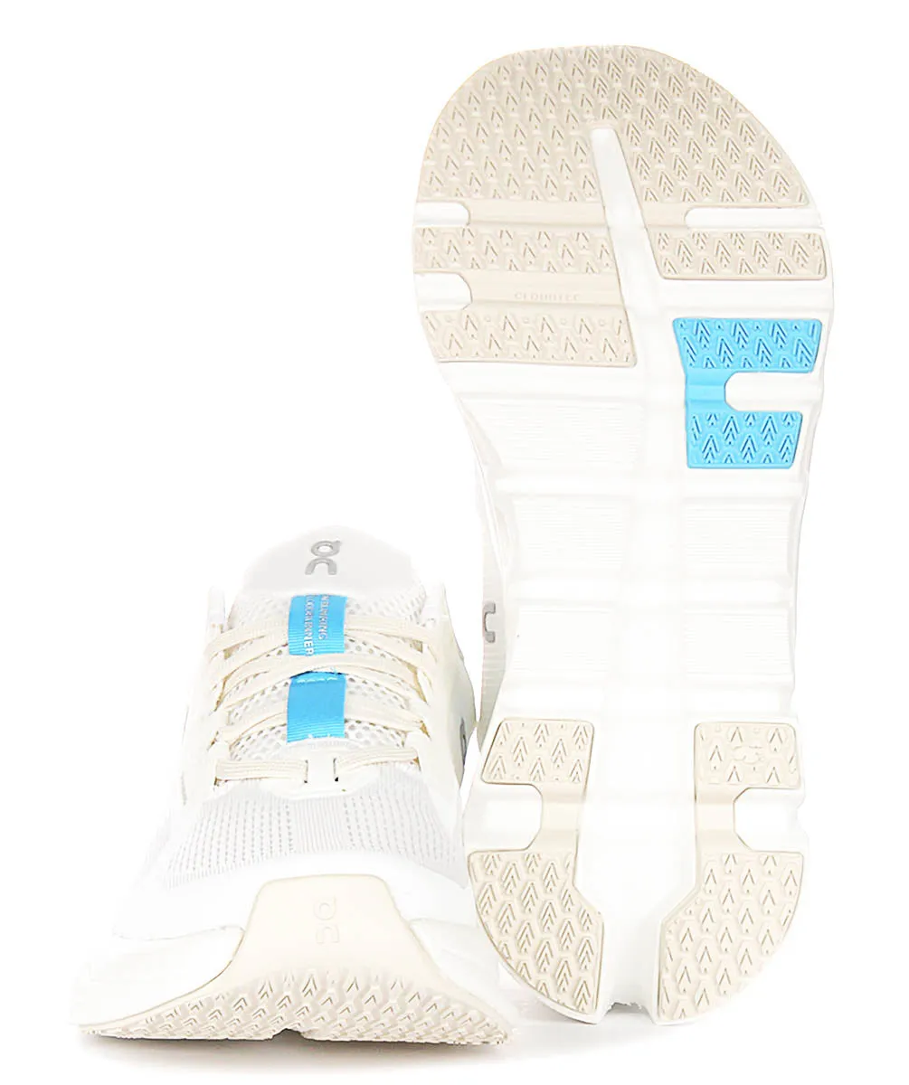On Running Cloudrunner 2 In White Blue For Women Anti Abrasion
