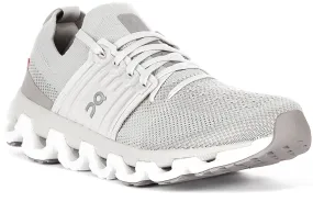 On Running Cloudswift 3 In Pearl White For Women Impact zones correspond with anatomical foot structure Mobility System