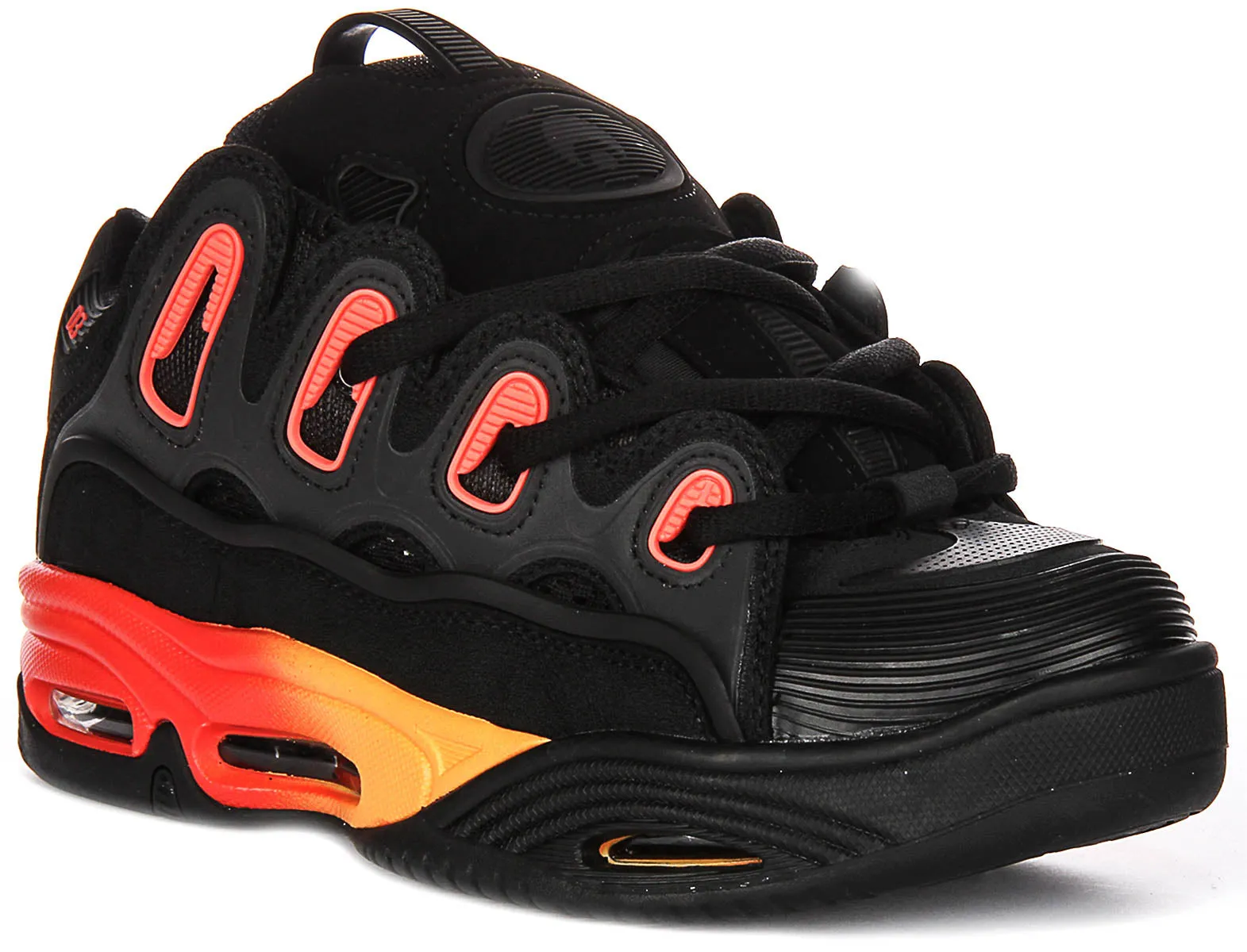 Osiris D3 2001 In Black Orange Flame For Men Sweat Resistant