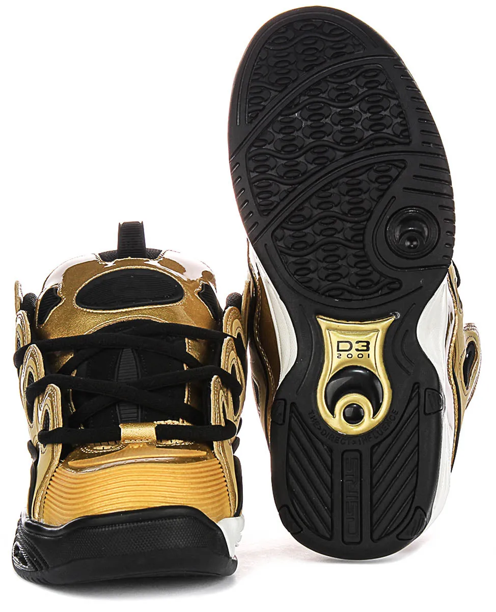 Osiris D3 2001 In Gold Black For Men Non-Slip Grip