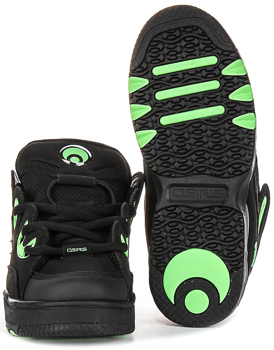 Osiris D3 E In Black Green Comfort Zone