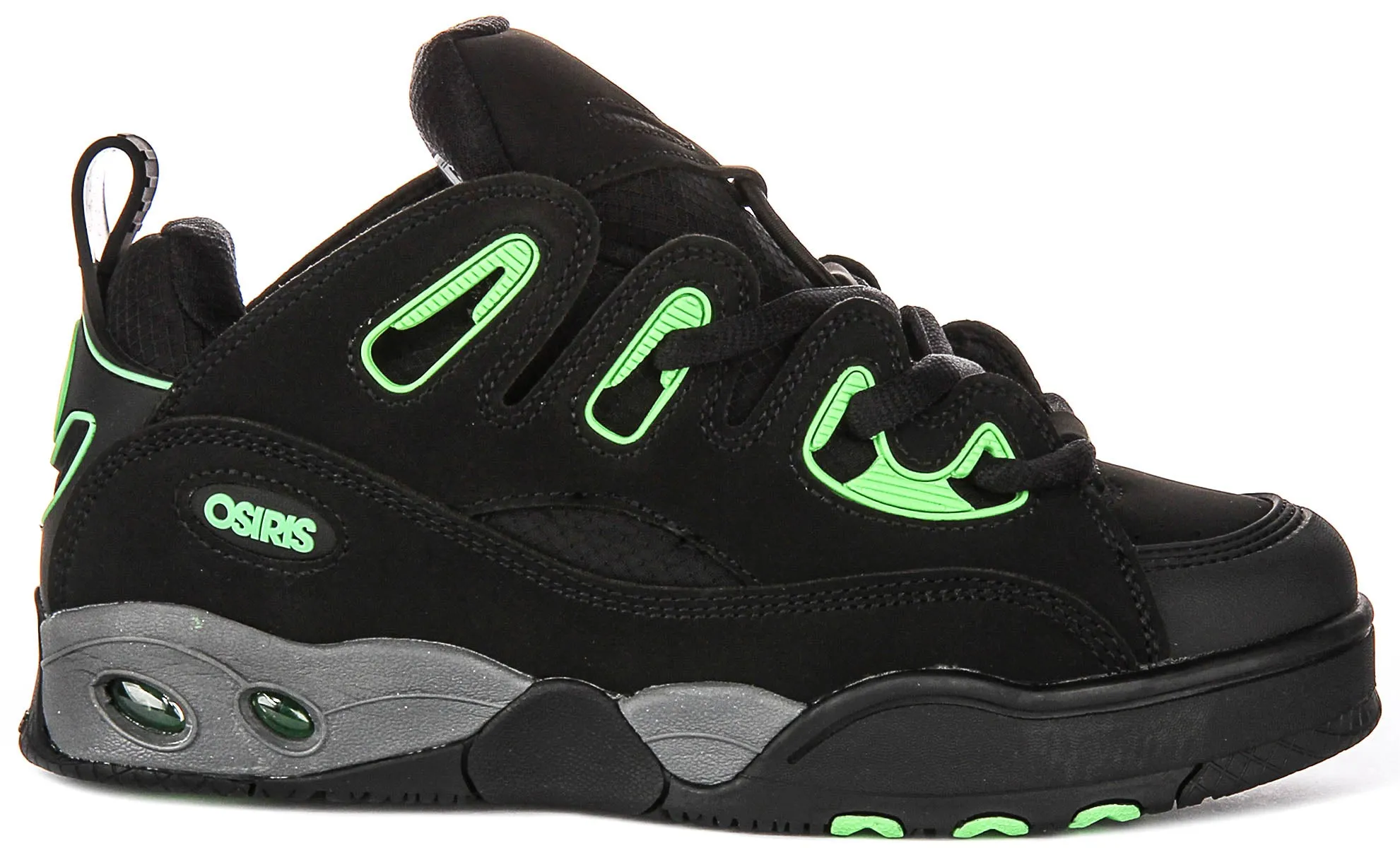 Osiris D3 E In Black Green Comfort Zone
