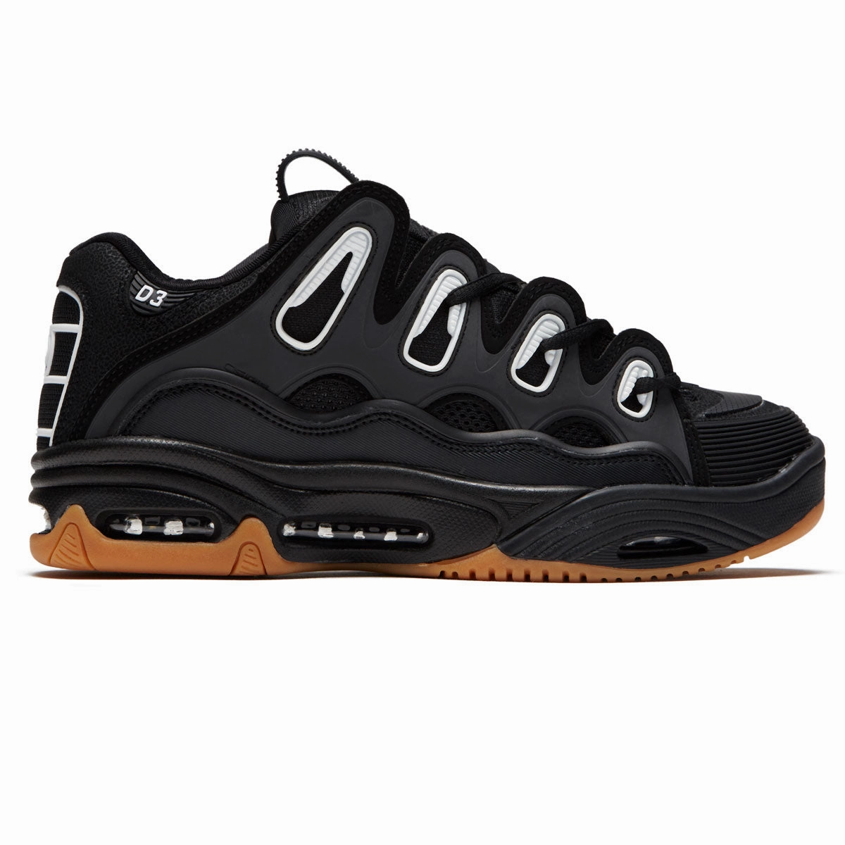 Osiris D3 2001 Shoes - Black/Gum Secure Lock