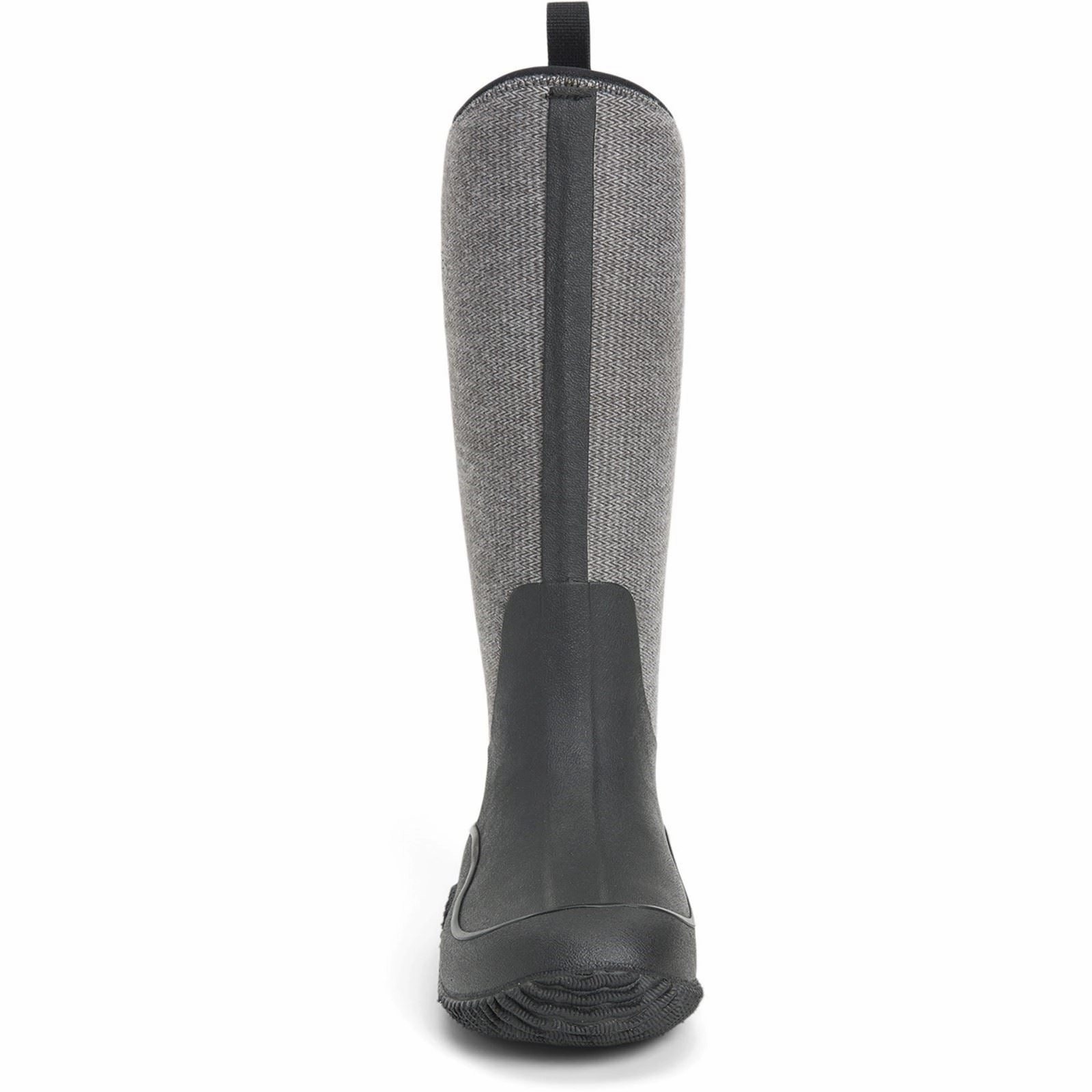 Outdoor Grip Flex Muck Boots Hale Rubber Black W/ Fuzzy Herringbone Wellington Boots