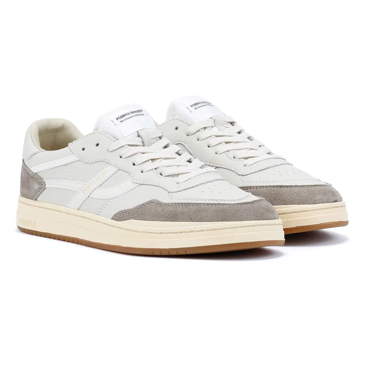 Walk Session Pompeii Elan Leather Men's Ecru/Taupe Trainers
