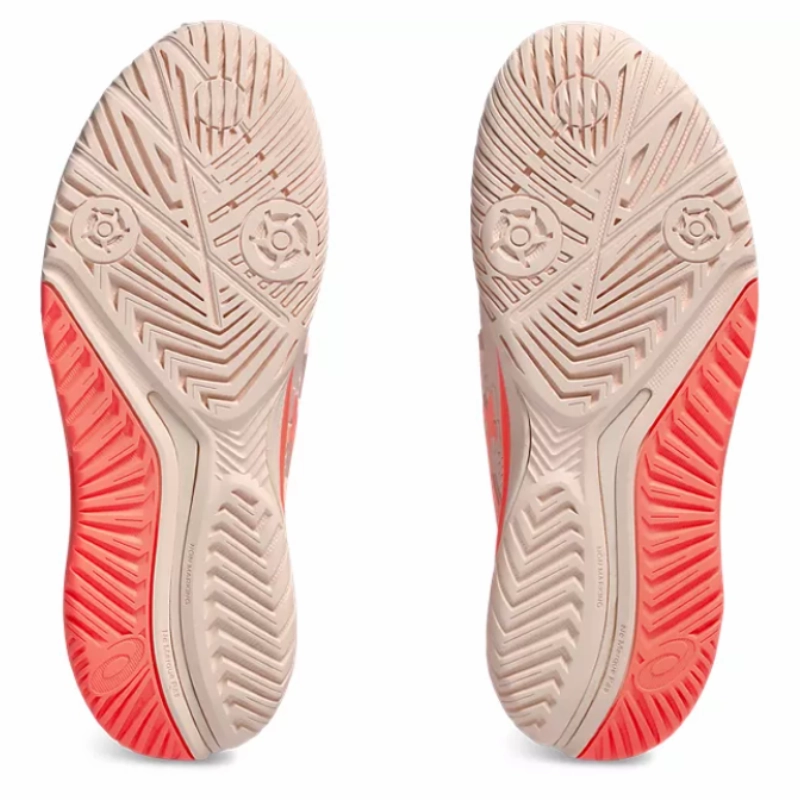Padded chic Asics Resolution 9 Women Tennis Shoes - Pear Pink/Sun Coral
