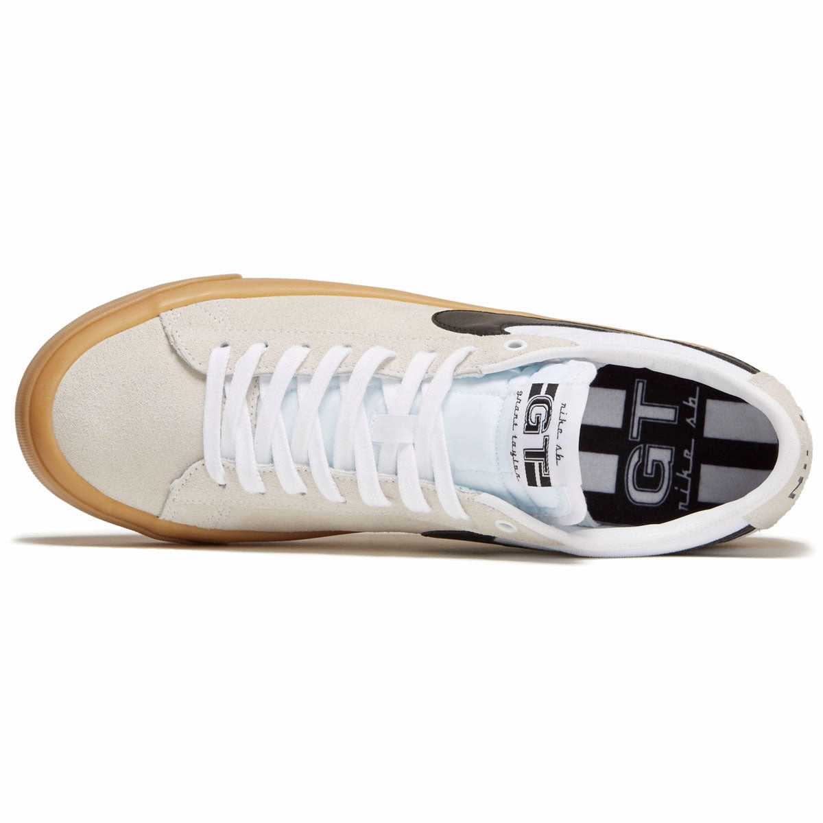 Padded Fit Nike SB Zoom Blazer Low Pro GT Shoes - White/Black/White/White