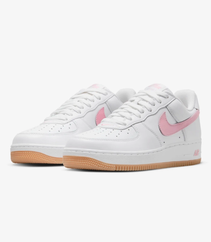 Padded Heel Idea NIKE - Air Force 1 Low Retro - White/Pink Gum - Unisex [DM0576 101]