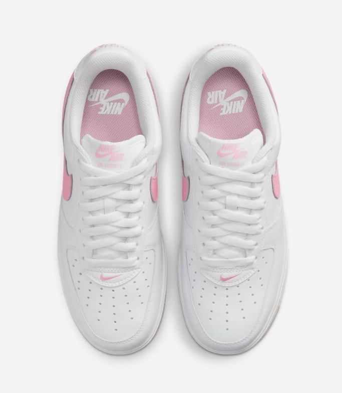 Padded Heel Idea NIKE - Air Force 1 Low Retro - White/Pink Gum - Unisex [DM0576 101]