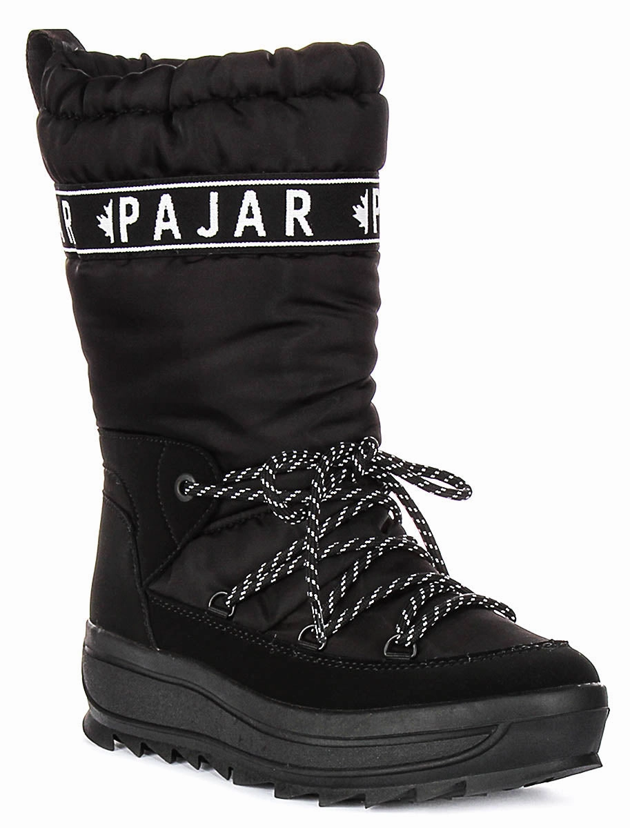 Pajar Galaxy High In Black For Women Waterproof Walking