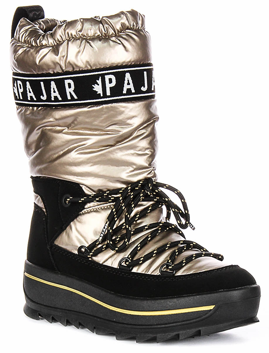 Pajar Galaxy High In Gold For Women Waterproof Trekking Boots Hiker Lifestyle