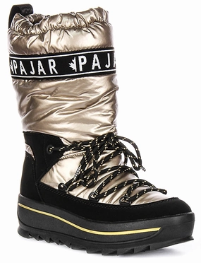 Pajar Galaxy High In Gold For Women Waterproof Trekking Boots Hiker Lifestyle