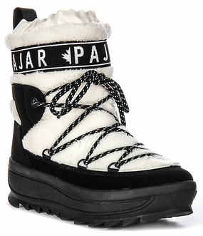 Pajar Galaxy Lama In White Black For Women Outdoor Stability Weather Resistance