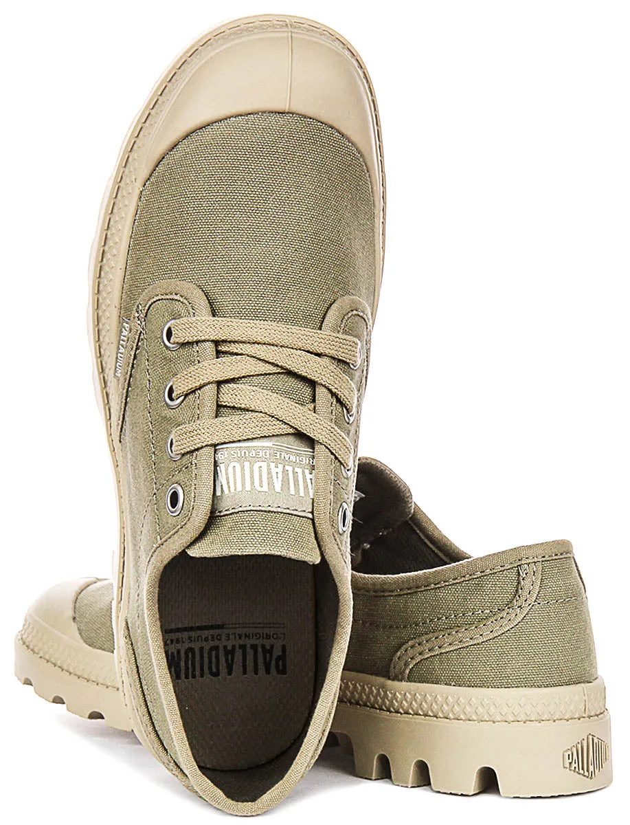 Palladium Pampa Oxford In Khaki For Women Bounce Back