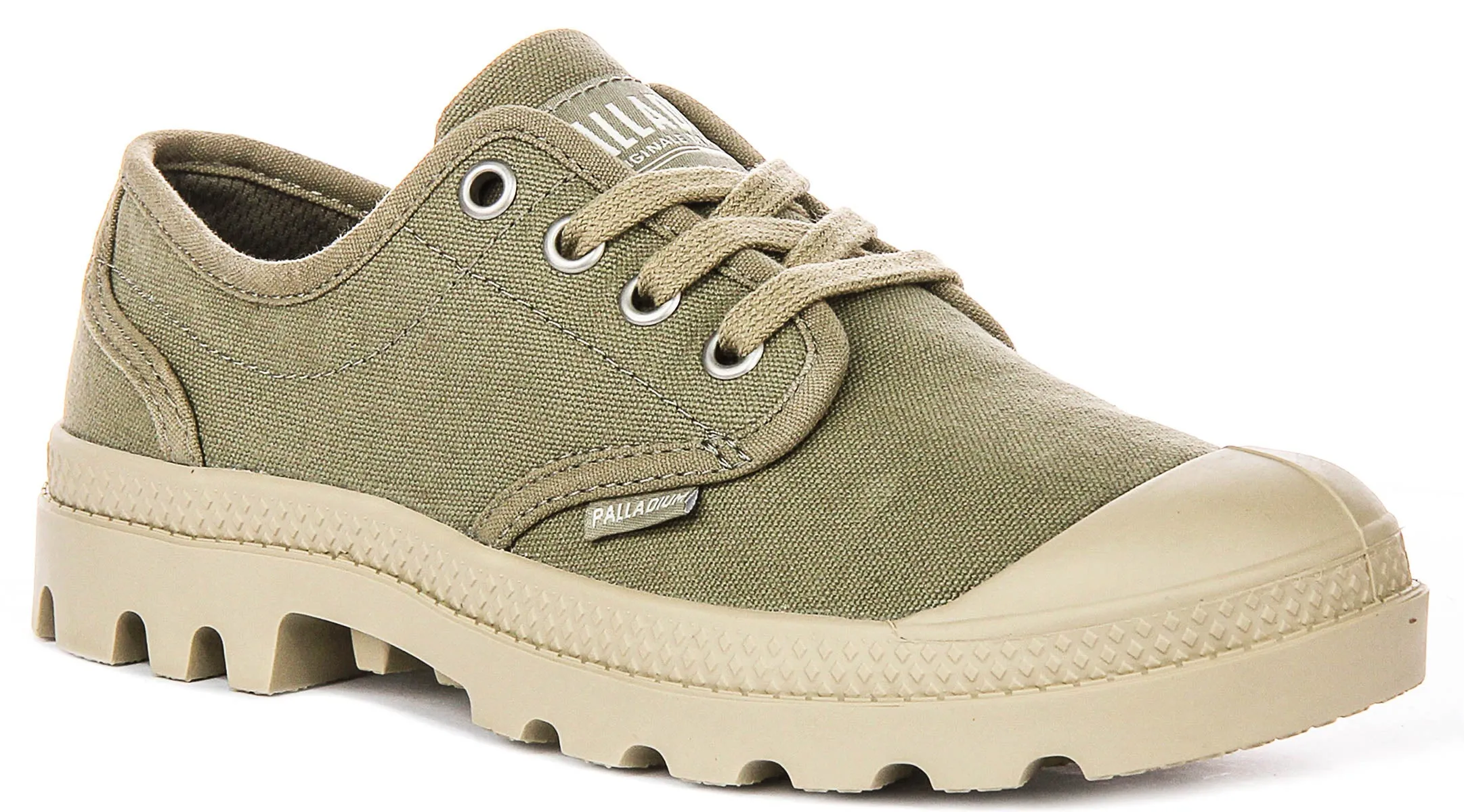 Palladium Pampa Oxford In Khaki For Women Controlled Motion