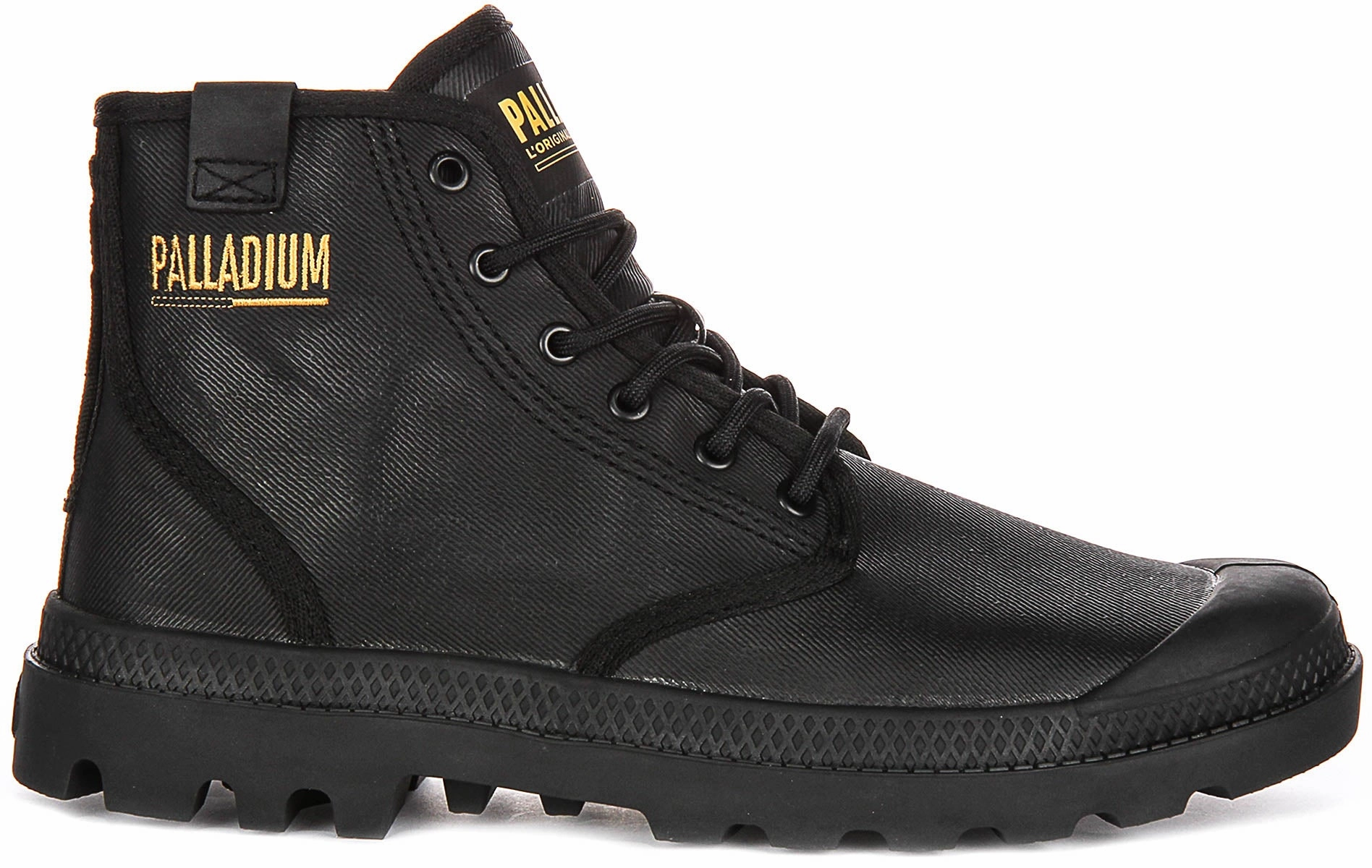 Palladium Pampa Hi Coated In Black Secure fit
