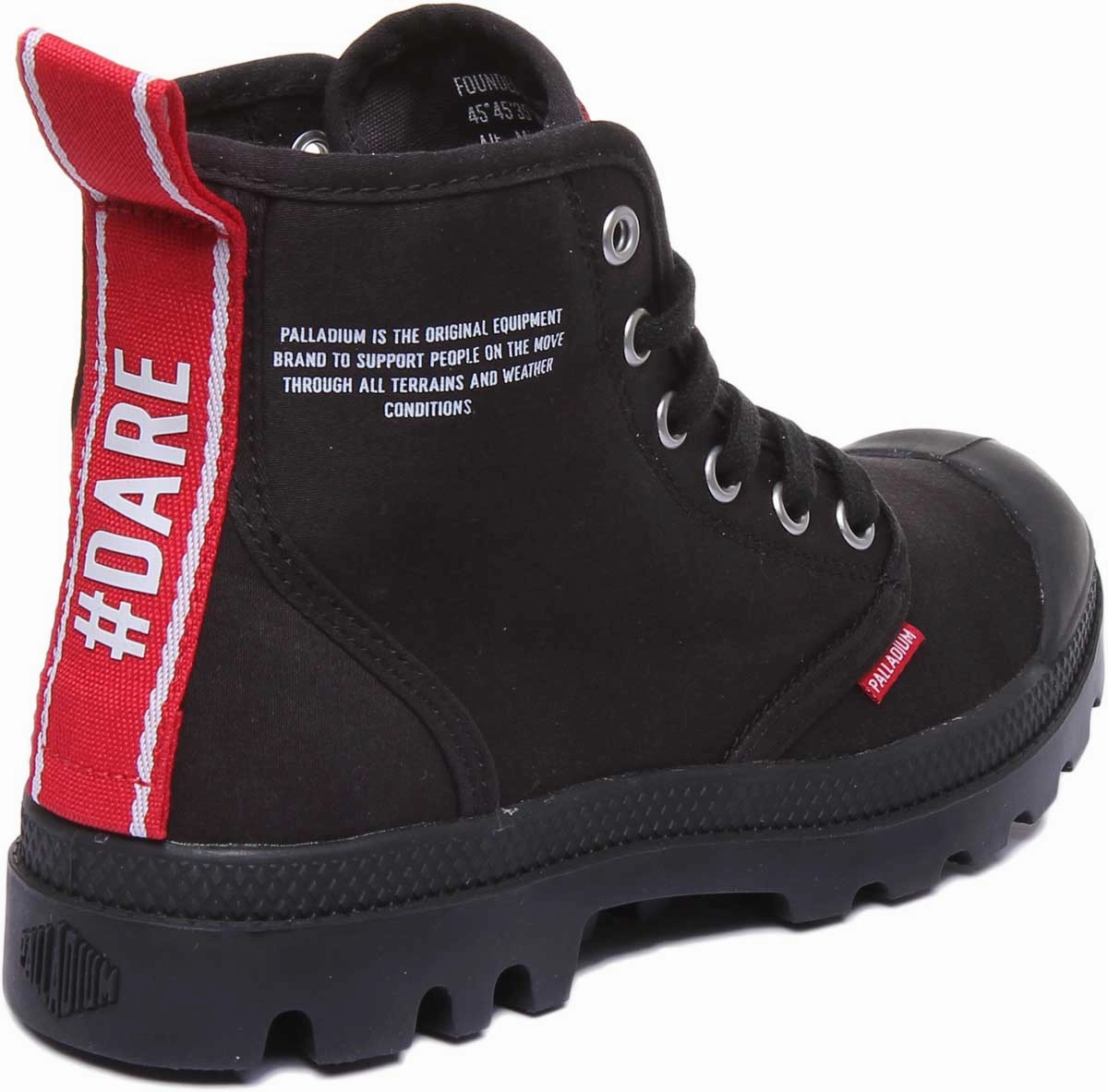 Palladium Pampa Hi Dare In Black Balanced Step