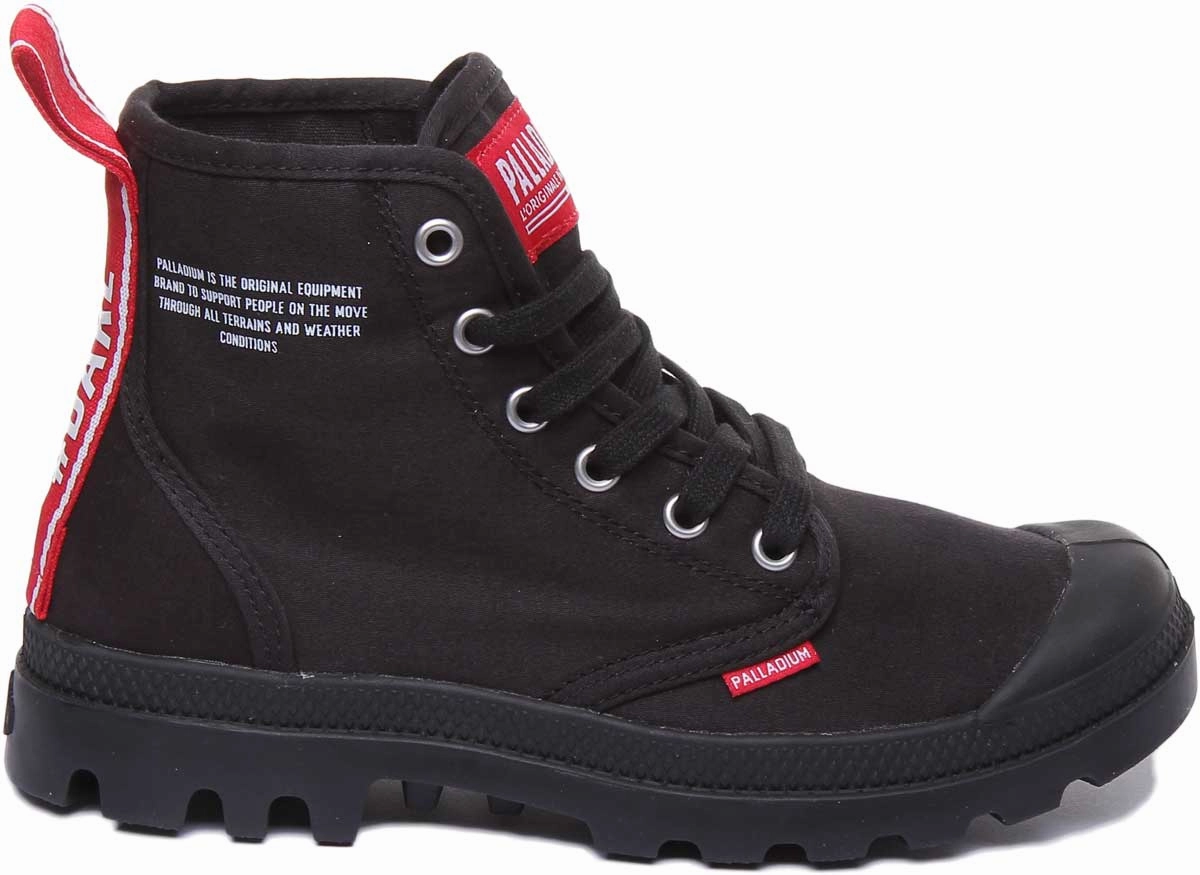 Palladium Pampa Hi Dare In Black Balanced Step
