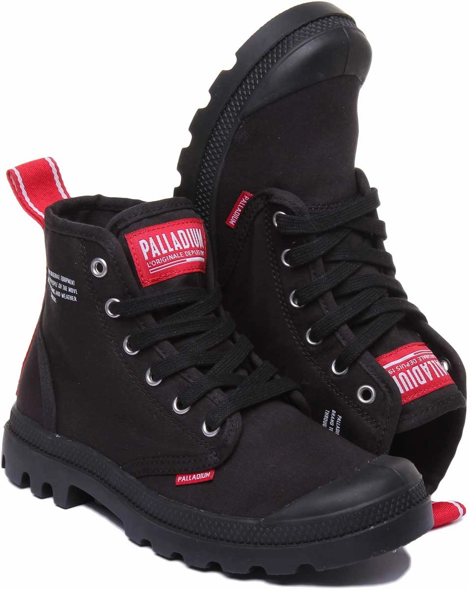 Palladium Pampa Hi Dare In Black Balanced Step