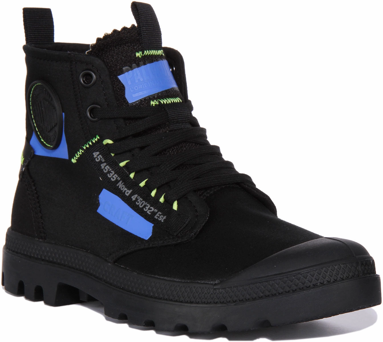 Quick Hike Harsh Terrain Palladium Pampa Hi In Blue Black