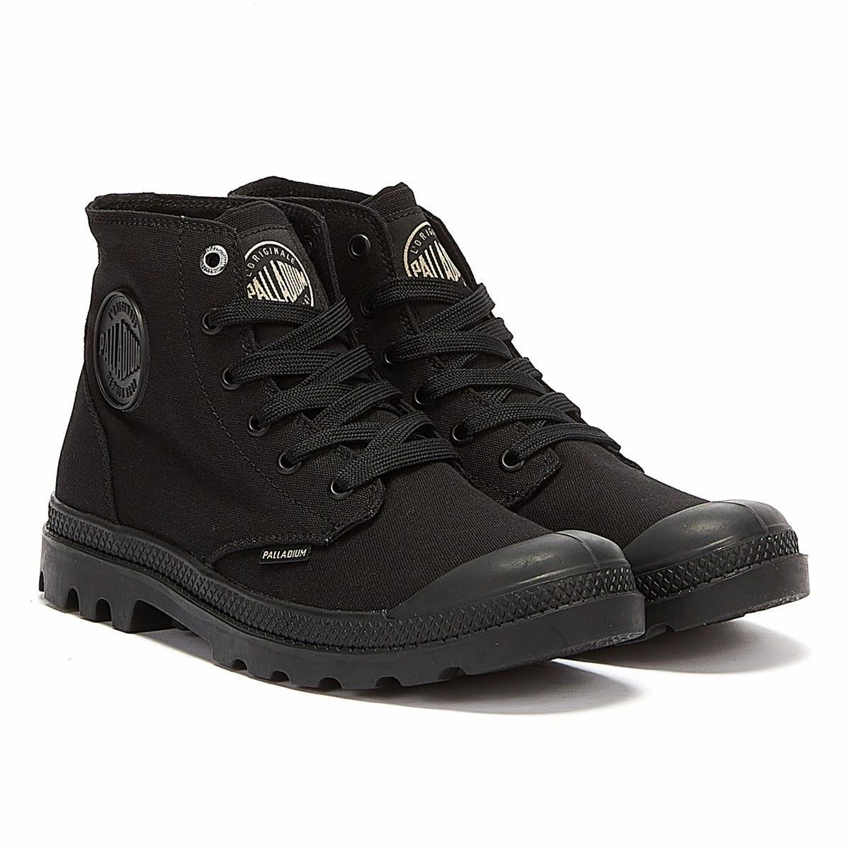 Palladium Pampa Hi Mono Chrome Black Boots Rough Ready
