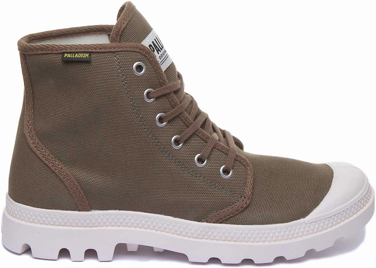 Palladium Pampa Hi Original In Olive Light Step Glide