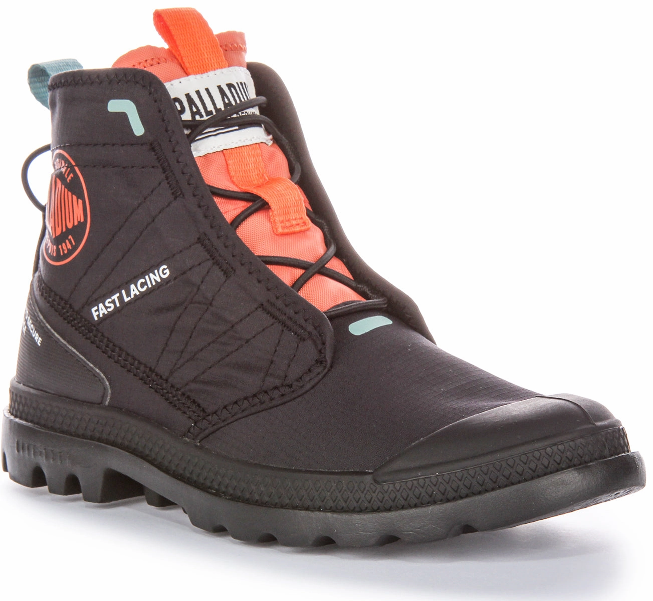 Palladium Pampa Travel In Black Orange Boots Neutral Build Easy Match