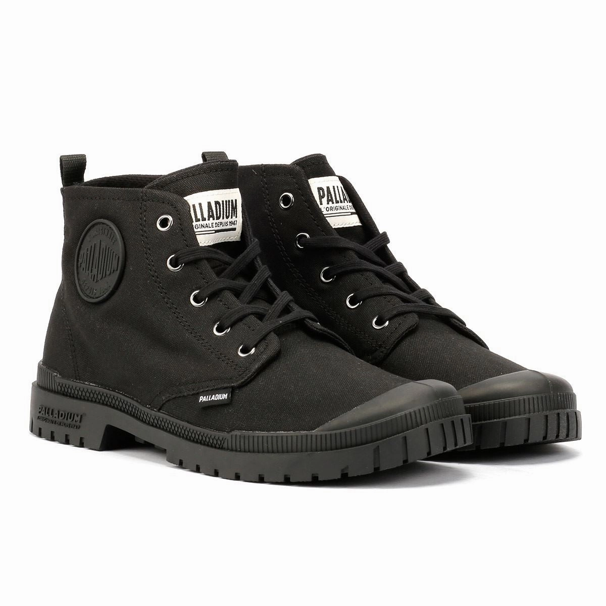 Sporty Design Ventilated Palladium SP20 Hi CVS Canvas Black Boots