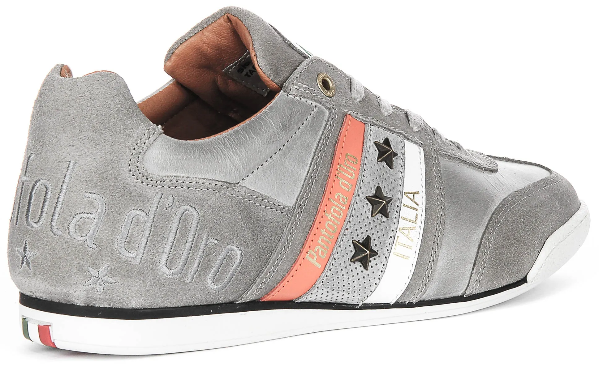 Pantofola D'Oro Imola L Stars In Grey For Men slim cut