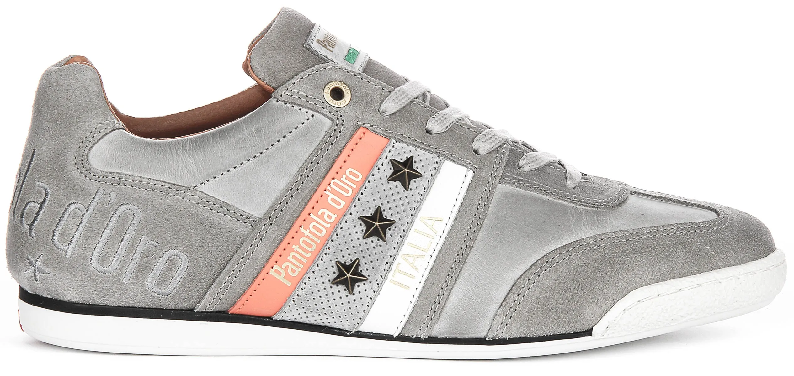 Pantofola D'Oro Imola L Stars In Grey For Men slim cut