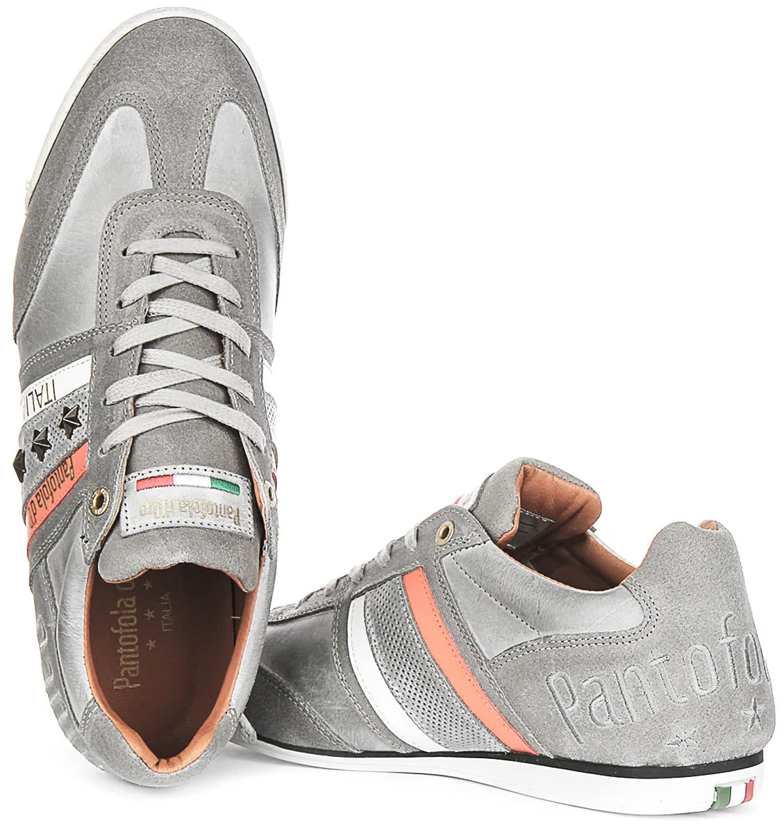 Pantofola D'Oro Imola L Stars In Grey For Men slim cut