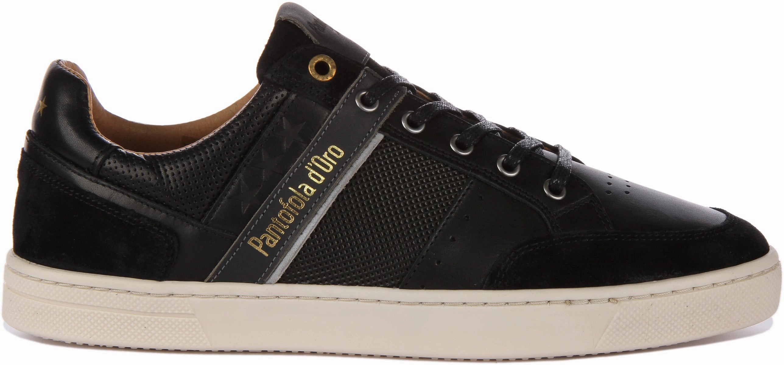 Pantofola D'Oro Vicenza Uomo Low In Black Gold For Men Midfoot Frame