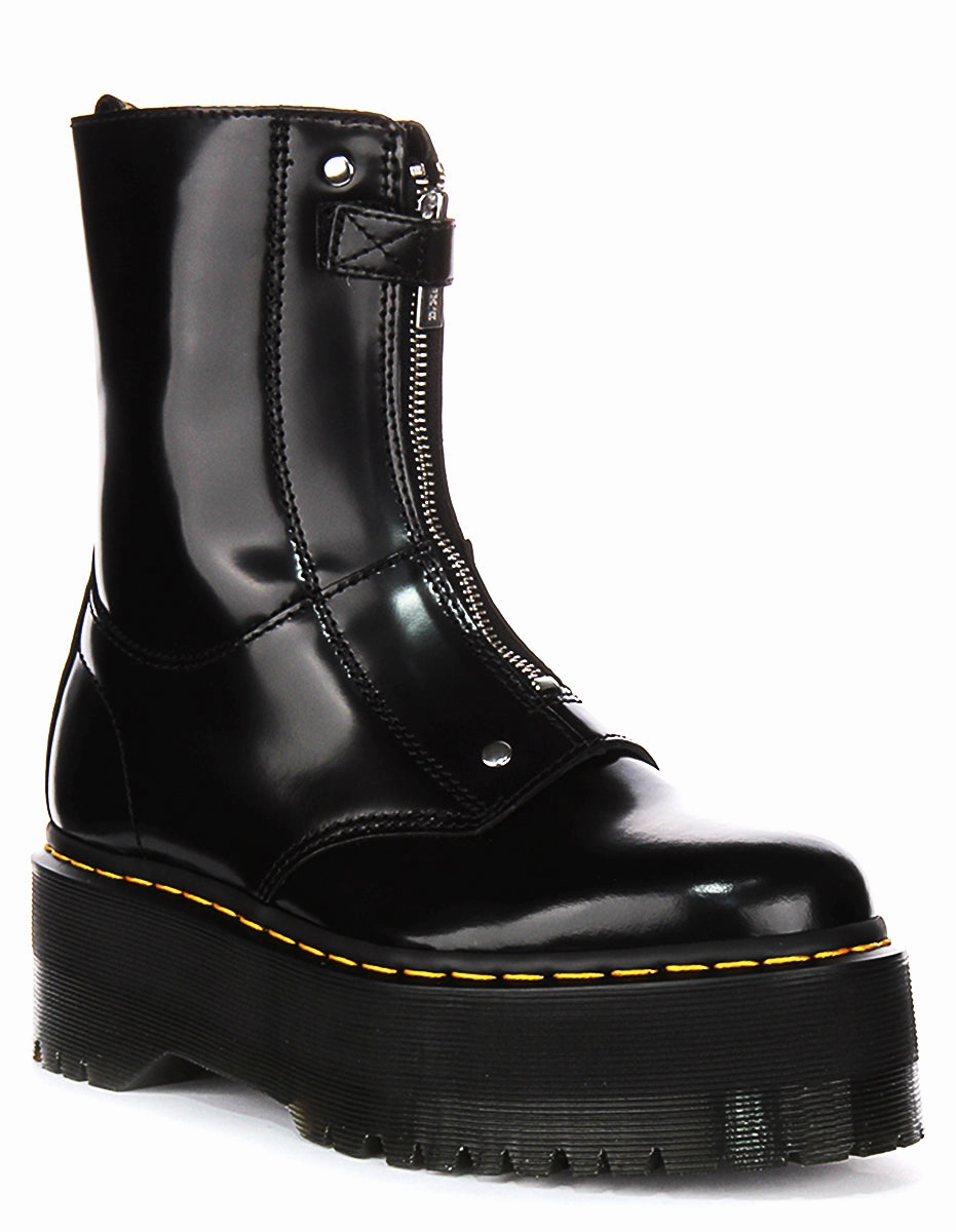 Dr Martens Jetta Hi Max In Black For Women Trek Motion Weatherproof Design