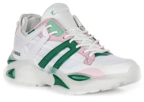 Guess Belluna Sneakers In White Green For Women Street Active