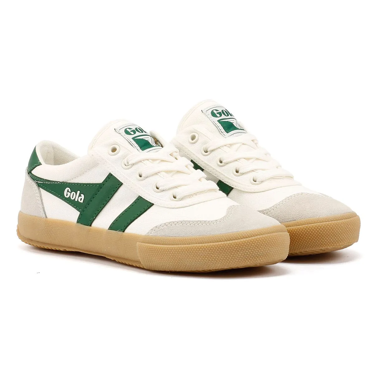 Power Movement Comfort Liner Gola Badminton Women's White/Green Trainers