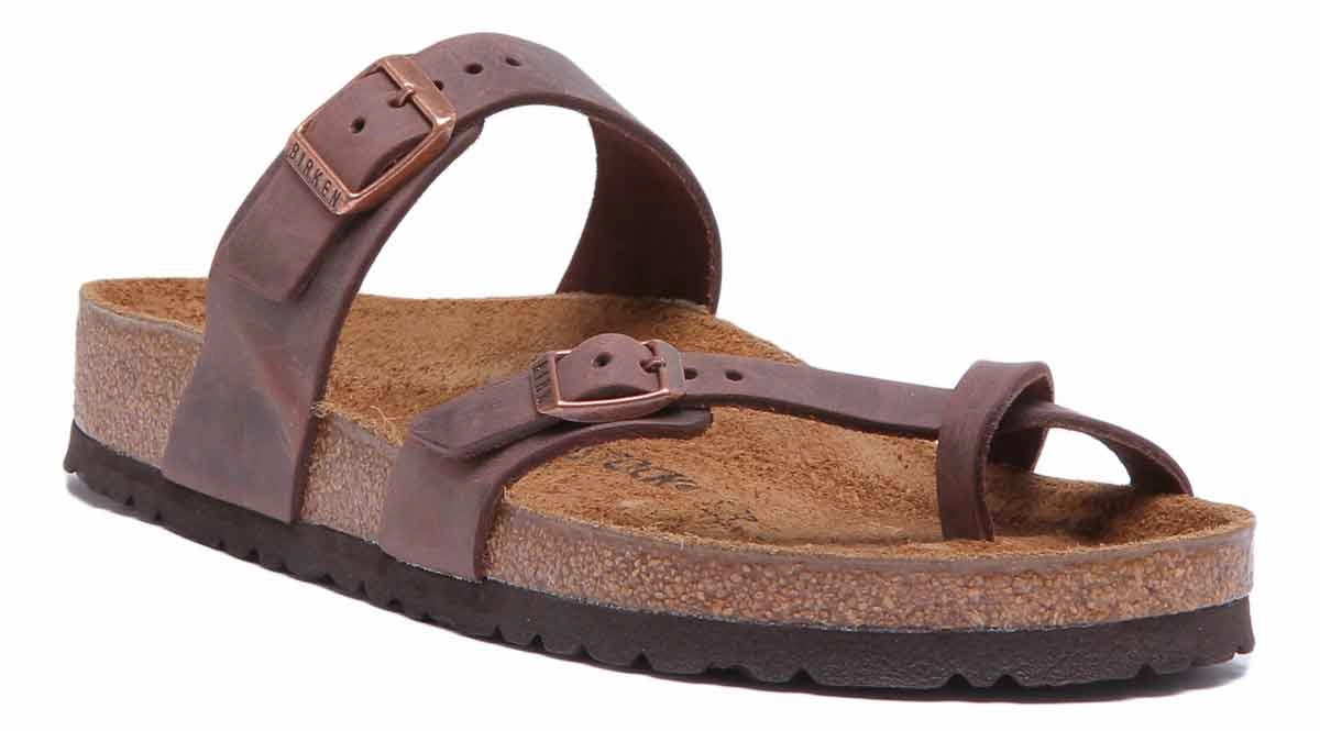Birkenstock Mayari In Dark Brown | Regular Fit Slip Away Color Mix
