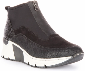 Rieker W6352-00 In Black For Women Trail Challenge Secure Sole