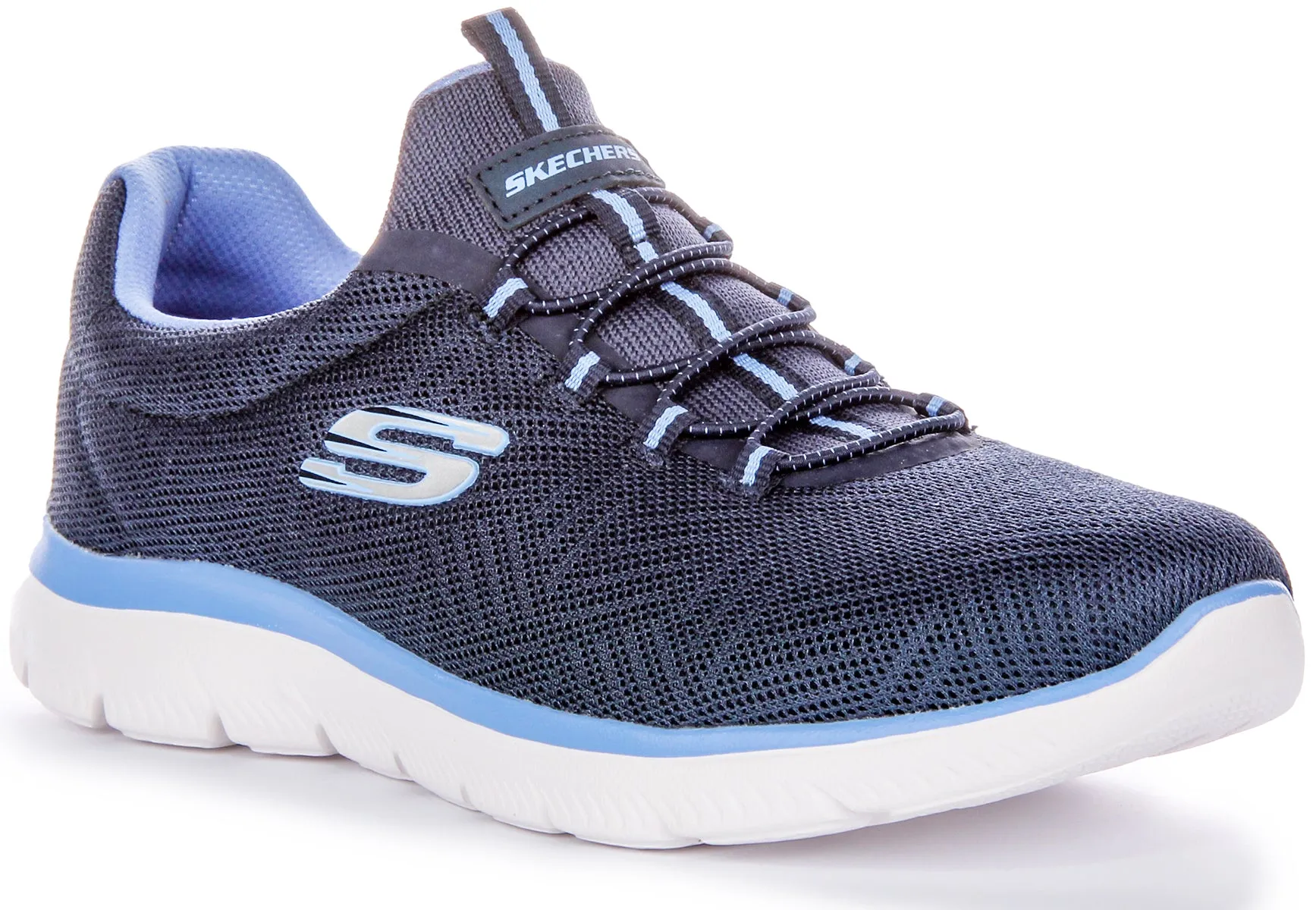 Foot Flex Low weight design helps conserve training energy Skechers Summits Artist In Navy Blue For Women
