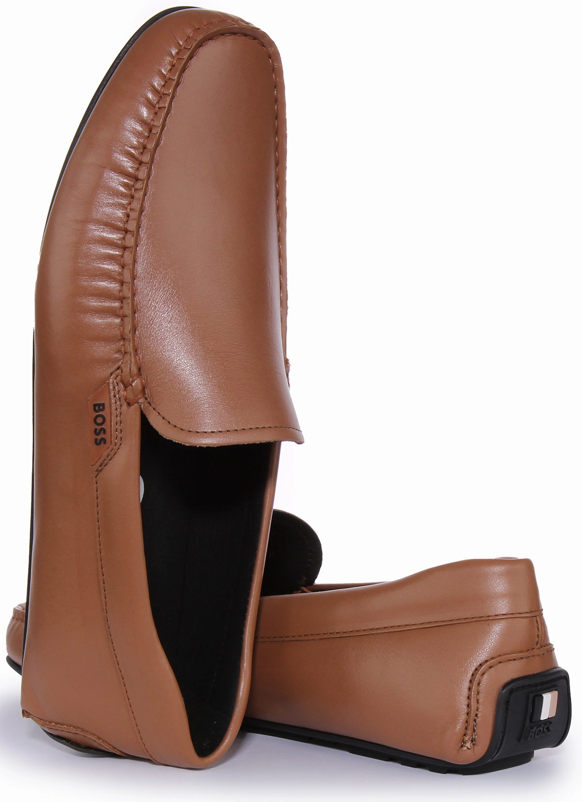 Pillow Collar Boss Noel Mocc Leather In Moca For Men