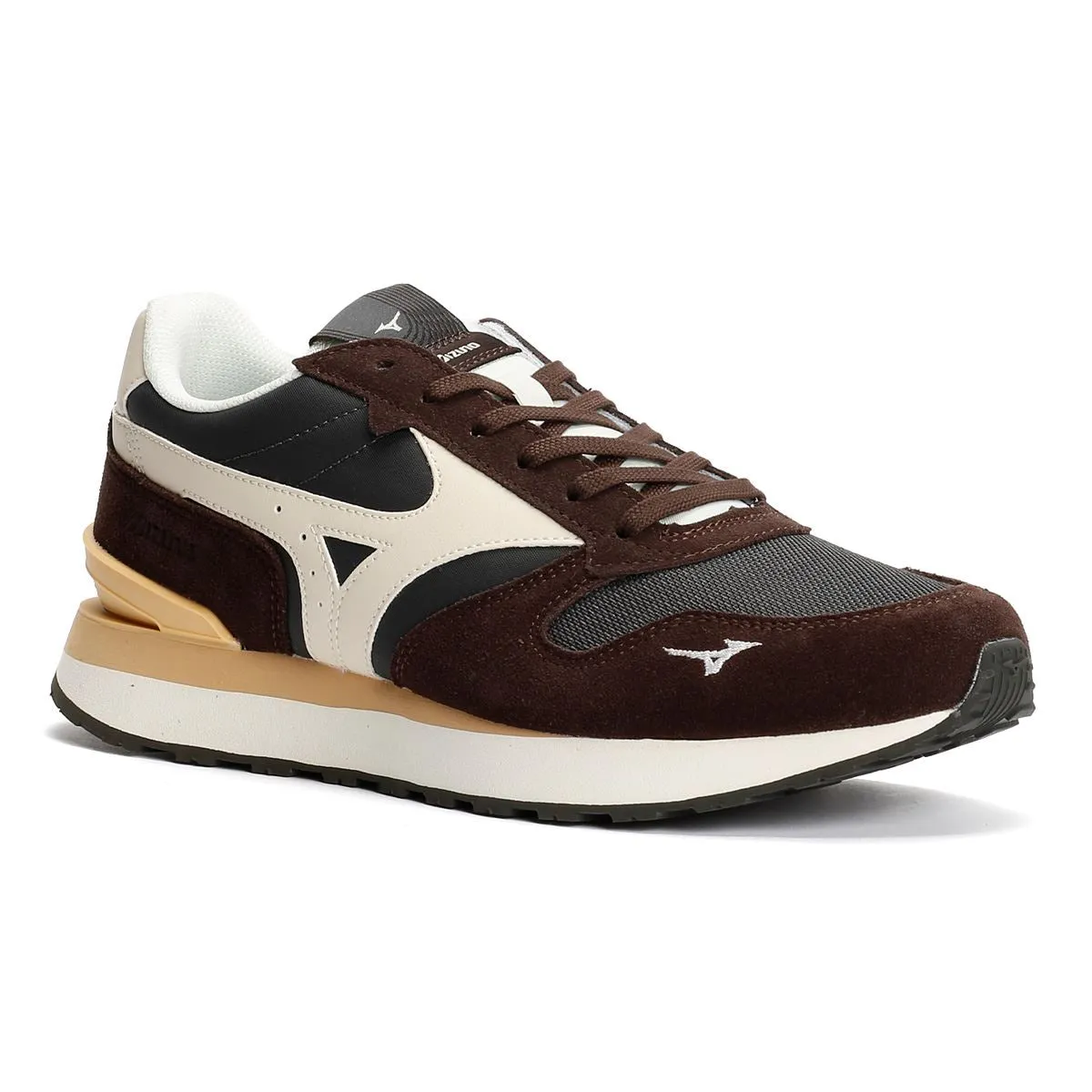 Pivot Ready Mizuno RB87 Suede Black Sand/Summer Sand/Mole Trainers
