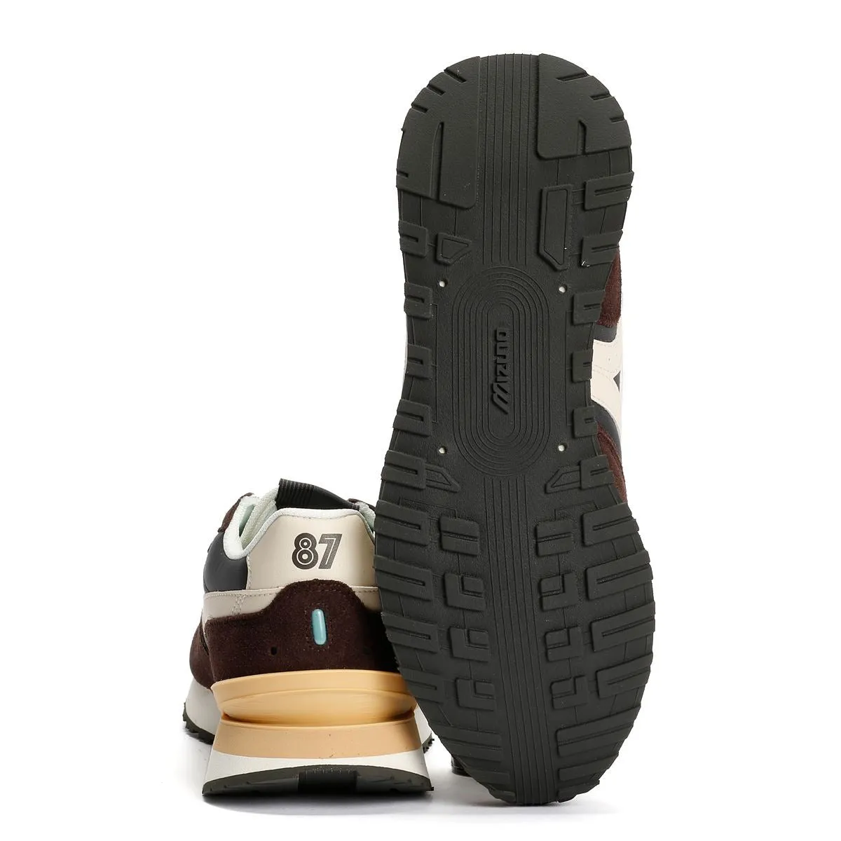 Pivot Ready Mizuno RB87 Suede Black Sand/Summer Sand/Mole Trainers