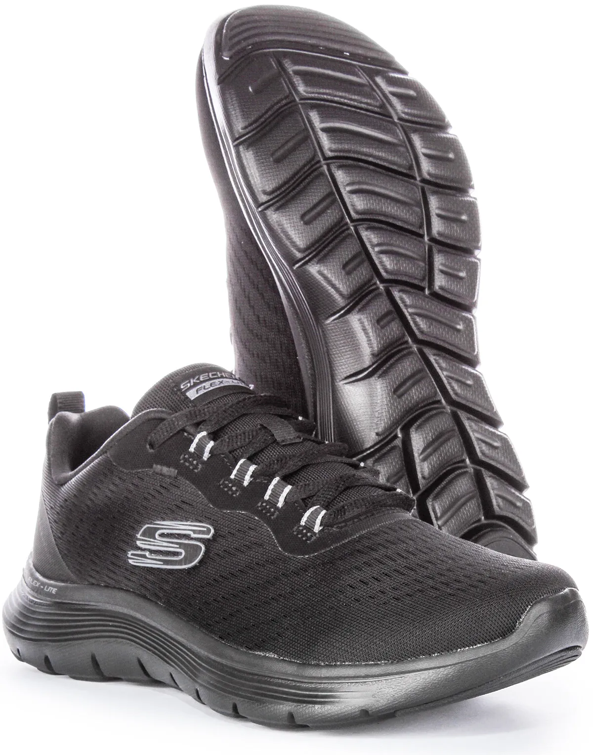 Plush Padding Skechers Flex Appeal 5.0 In Black Black For Women