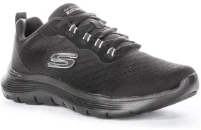 Smart Design Ankle Ease Skechers Flex Appeal 5.0 In Black Black For Women