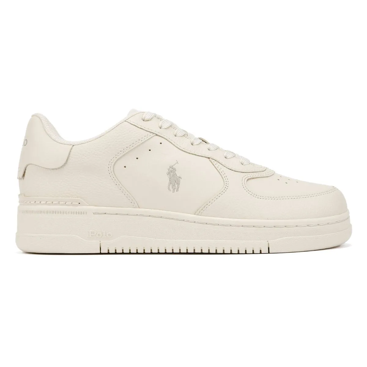 Polo Ralph Lauren Masters Court Leather Men's Ecru Trainers Fast Control