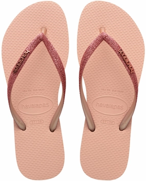 Resort Relax Style Beachside Fit Havaianas Slim Glitter II In Pink For Women
