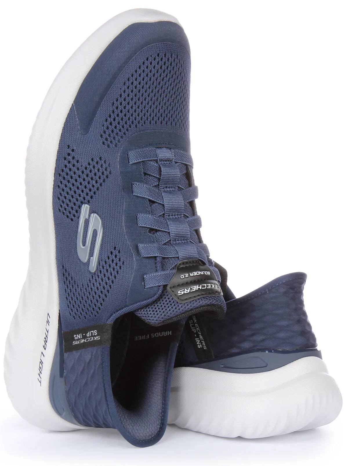 Power Flow Skechers Bounders 2.0 In Navy For Men