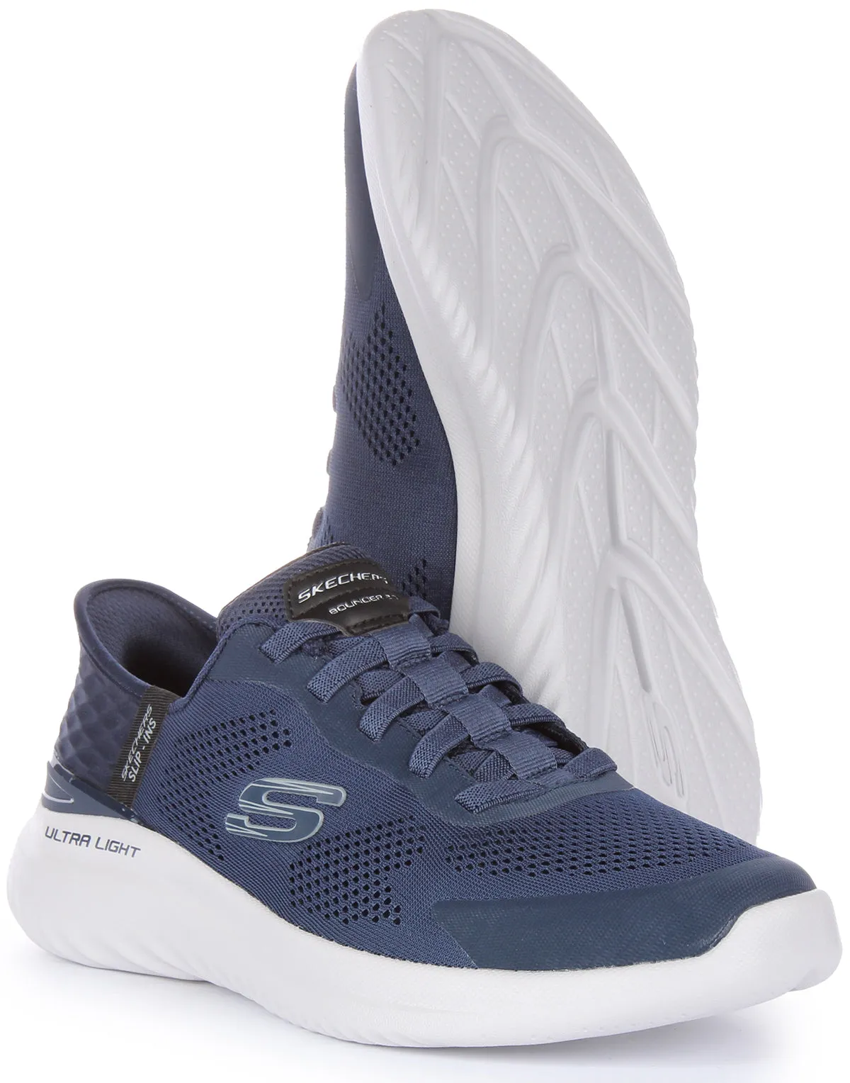 Power Flow Skechers Bounders 2.0 In Navy For Men